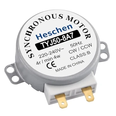 Imagen de Heschen Motor sincrónico TYJ50 8A7 220 240VAC 4R/Min CW/CCW 50Hz para mesa de viraje horno microondas