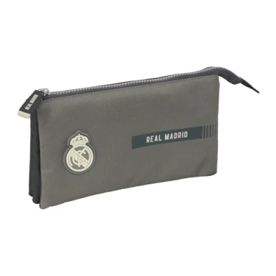 Imagen de Safta Real Madrid 3ª EQUIPACIÓN 24/25 Portatodo Triple, Estuche Infantil, Niño, Ideal para Niños en Edad Escolar, Cómodo y Versátil, Calidad Resistencia, 22x3x12 cm