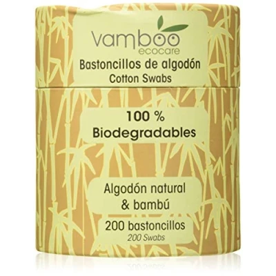 Imagen de Vamboo Bastoncillos Algodon Bambu 200 U 100 ml
