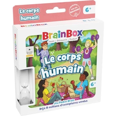 Imagen de BRAINBOX: El Cuerpo Humano Juego de Cartas Memoria y observación Familiar rápido para niños Desde 6 años Aprender a divertirse Edición Bolsillo 1 Jugador &amp;+ 10 min Versión