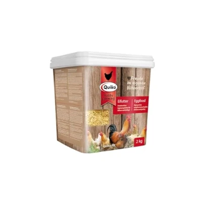 Imagen de Quiko Hobby Farming Egg Feed 2kg Pienso concentrado rico en proteínas para pollos, codornices y aves de corral como las gallinas ponedoras Con vitaminas miel