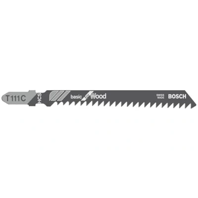 Imagen de Bosch Professional 5 x Hojas de Sierra calar T 111 C Basic for Wood (para Madera blanda, corte recto, accesorios calar)