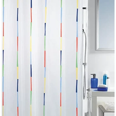 Imagen de Spirella 180 x 200, Multicolor colección Dario, Cortina de Ducha Textil, 100% Polyester, poliéster