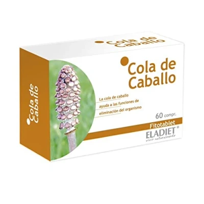 Imagen de Complemento Alimenticio de Cola Caballo 60 Comprimidos Favorece la Regeneración del Cabello, Piel y Uñas Propiedades Remineralizante Eladiet