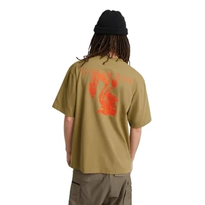 Imagen de G Star para Hombre Camiseta Industry Back Graphic Boxy, Beige (Safari D24691 C784 B444), L