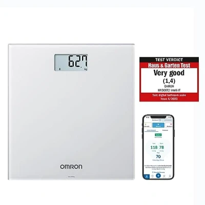 Imagen de OMRON HN300T2 Intelli IT Báscula digitale con Bluetooth y aplicación para smartphone, color gris