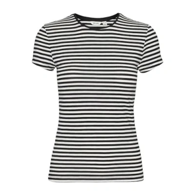 Imagen de Aware Vmines Fiona Oneck TOP Camiseta básica, Mujer, Talla: Medium, Black/snow white