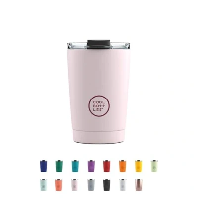 Imagen de Termo Café Bebidas Calientes 5 Horas y Frías 10 330 ml Vaso Térmico de Acero Inoxidable Libre BPA Tapa Hermética Diseño Antimanchas Pastel Pink Cool Bottles