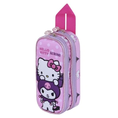 Imagen de Karactermania Sanrio Hello Kitty Playful Estuche Portatodo 3D Doble, Rosa, 22 x 10 cm