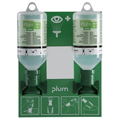 Imagen de Plum 4694 Estación de limpieza ojos con 2 botellas