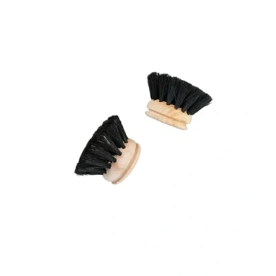 Imagen de Chinchilla® Juego de 4 Cabezales Intercambiables Madera para Cepillo Cocina, Cabezal Repuesto con Haya FSC 100% Ribete Crin, universales cepillos