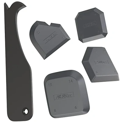 Imagen de KLRStec Premium spatola per silicone Juego completo removedor y renovador de silicona, 4 paletas para lechada con 15 formas tamaños diferentes herramientas