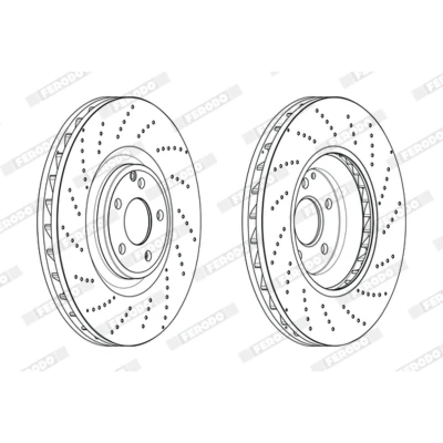 Imagen de FERODO DDF2610C 1 Disco de freno 360 36 5 112 ventilado revestido sin tornillos MERCEDES BENZ: CLS Coupé