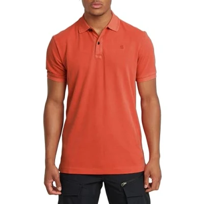 Imagen de G Star para Hombre Polo Dunda Slim, Rojo (lt Antic Red GD D11595 D756 B571), M
