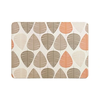 Imagen de Premier Interior Orange Leaf Manteles Individuales de Hojas, Juego 4, Corcho, Hoja Naranja, H2 x W29 D22cm, 4