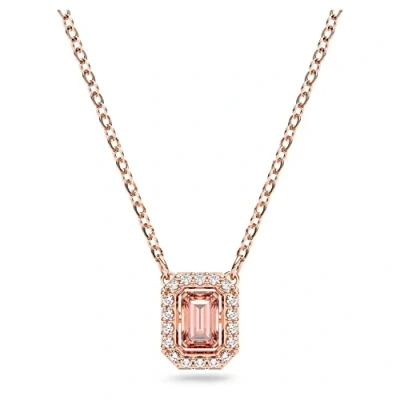 Imagen de Swarovski Collar Milenia para Mujer, con Cristal Danzante y Baño Tono Oro Rosa, Cristales de pavé, Colección Millenia