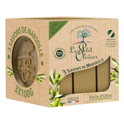 Imagen de Le Petit Olivier Jabones 3 de Marsella aceite oliva x 100 G