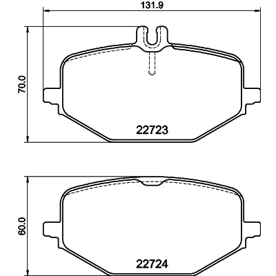 Imagen de HELLA 8DB 355 040 691 Juego de pastillas freno preparado para indicador desgaste con tornillos pinza accesorios MERCEDES BENZ: GLE