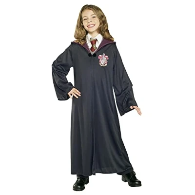 Imagen de Rubies Disfraz Hermione Clásico para niñas, Túnica negra con broche y emblema de Gryffindor, Magos, Hogwarts, Licencia Oficial Warner Bros Harry Potter