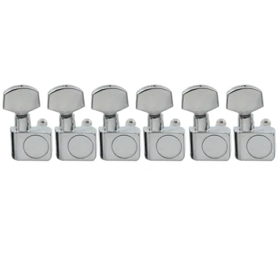 Imagen de Musiclily Pro 6 en Línea 2 pins Clavijas Afinadoras Clavijeros de Repuesto para Guitarra Fender Strat/Tele, Cromo