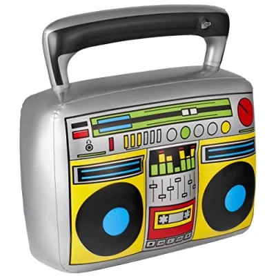 Imagen de Balinco Hinchable Ghetto Blaster Oldschool, 80s 90s Disfraz, Retro Radio, Disfraz Fiesta Lema, Carnaval, Decoración, Accesorios