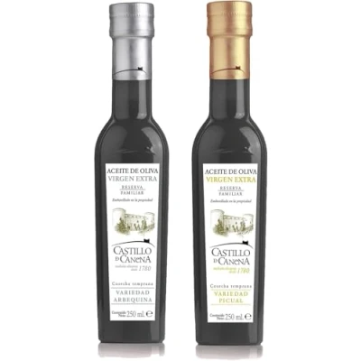 Imagen de CASTILLO DE CANENA Reserva Familiar (Variedades Picual y Arbequina) Pack 2 Botellas 250 ml