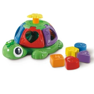Imagen de VTech Tortuga giros y sorpresas, Figura con encajables, Juguetes para apilar encajar, Bebés +12 meses, Versión ESP