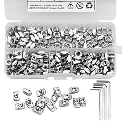 Imagen de 184 Tuercas con ranura en T, M3/M4/M5, 2020 de Cabeza Martillo, aluminio europeo extrusiones, 4 llaves allen, para impresora 3D