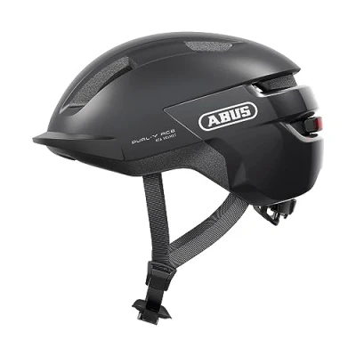 Imagen de ABUS Casco de bicicleta Purl y ACE con luz LED apto para e bikes S pedelecs seguridad NTA moda adultos adolescentes Gris oscuro, talla L