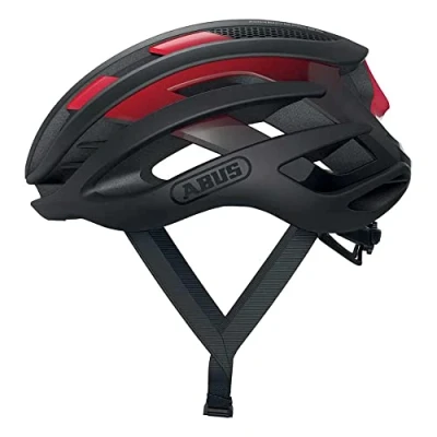 Imagen de Abus AirBreaker Casco de bicicleta contrarreloj alta gama para ciclismo deportivo profesional Unisex, hombre y mujer, Negro (black red), M (52 58 cm)