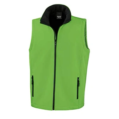Imagen de Resultado R232 m imprimible Chaleco Softshell para Hombre, Unisex, Color Vivid Green, tamaño Medium