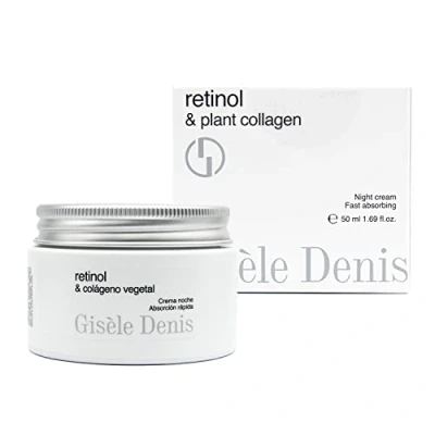 Imagen de GISÈLE DENIS Crema Facial Retinol y Colágeno Vegetal 50 ml, Aclarante, Regenerante, Reparadora Emoliente, Aporta Luminosidad, Antiarrugas Antimanchas, Rápida Absorción