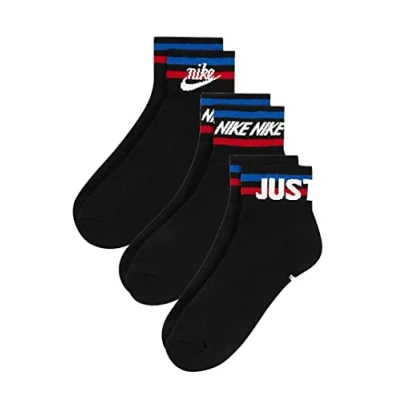 Imagen de Nike Sportswear 3 PACK Calcetines de deporte, Hombre, Talla: 38 42, Black white game royal university red