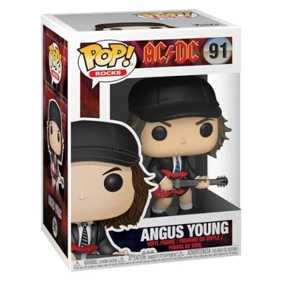 Imagen de Funko POP! Rocks: AC/DC Angus Young 1/6 Probabilidades De Obtener Una Variante Rara Figuras Miniaturas Coleccionables Para Exhibición Idea Regalo Mercancía Oficial Fans Music