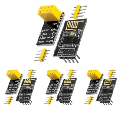 Imagen de 4pcs ESP8266 01S WiFi Módulo con adaptador Breadboard compatible Arduino