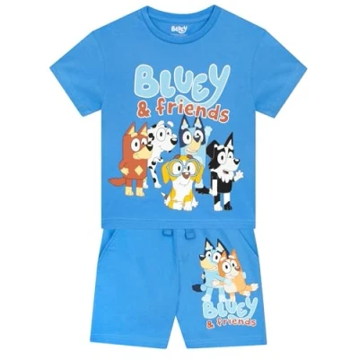 Imagen de Bluey Conjunto Niño Bingo Dos Piezas Verano Algodón Pantalones Cortos Azul 2 3 Años