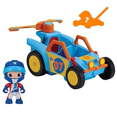 Imagen de BANDAI Vlad &amp; Niki Crazy Fun Vehicle Dunebuggy con Racer Empuja y Copter en uno Figura Exclusiva de artículo Misterioso Adicional, Multicolor, P57671