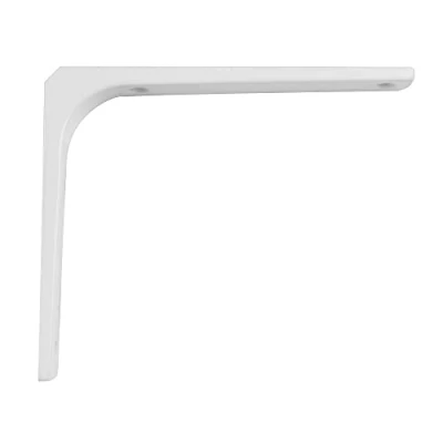 Imagen de Amig Ángulo para estanterías de pared Escuadra metálica baldas Palomilla estantes Soporte estantería Acero Color Blanco Medida: 350x250 mm Peso máx. recomendado: 75 Kg