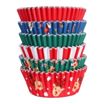 Imagen de PME Navidad Cápsulas para Cupcakes forradas de Aluminio Mezcla Santa (Set 100)