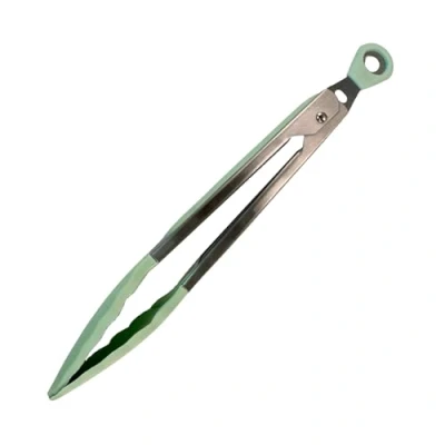 Imagen de Fackelmann Ocean Pinzas de Cocina, Silicona Tacto Suave y Resistentes a Altas Temperaturas, Núcleo Rígido Acero, Aptas para Lavavajillas, Color Verde Agua, 1 ud