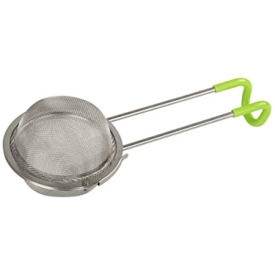 Imagen de Fackelmann Bola para té e Infusiones con mango 6,5cm, cafetera de acero inoxidable, huevo elaborar cerveza, agitación (color: plata verde), cantidad: 1 pieza