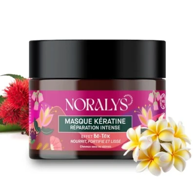 Imagen de Mascarilla ultra reparadora con queratina: tratamiento capilar profesional nutritivo y revitalizante ideal para cabello seco quebradizo efecto volumen brillo (Queratina Repair)