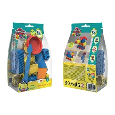 Imagen de Grandi Giochi Play Doh Blocks Pld05000 Juego básico de 11 Piezas con construcción y Pasta para modelar (PLD05000)