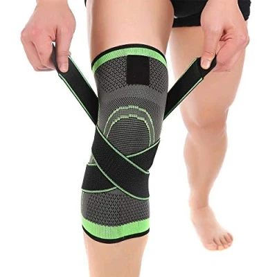 Imagen de Knee Support Brace,Compression Sleeve with Non slip Adjustable Pressure Strap,Knee Protector for Running,Sports,Joint Patella Pain Relief,Arthritis and Injury Recovery