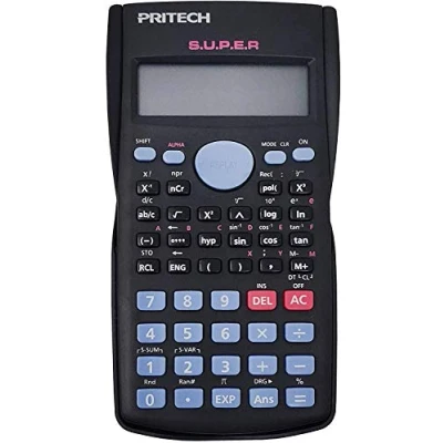 Imagen de Pritech Calculadora científica (240 Funciones, 24 Niveles de paréntesis), Color Gris Oscuro, Estilo FX 82MS CC 0109