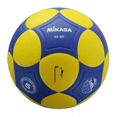 Imagen de Mikasa Korfball K5 IKF Pelota de Baloncesto, Color Amarillo/Azul, Talla DE: 5