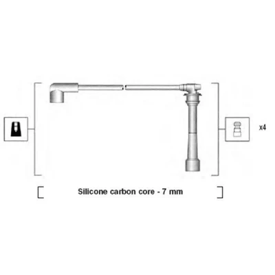 Imagen de MAGNETI MARELLI 941295110882 Juego de Cables Encendido HYUNDAI: COUPE, LANTRA 2