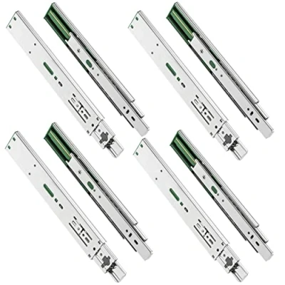 Imagen de GTV H45 rieles para cajones (45,3 x 600 mm, acero galvanizado, sistema de cierre suave, guía bolas, soporta hasta 30 kg, 4 juegos = 8 unidades)