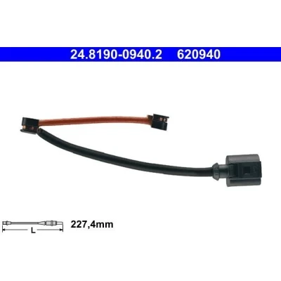 Imagen de ATE 24.8190 0940.2 Sensor de Desgaste Pastillas Frenos PORSCHE: Panamera, Cayenne, Panamera Sport Turismo