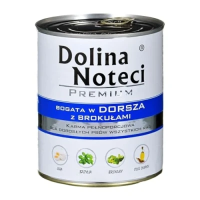 Imagen de Comida Seca para Perros DNP Sp. z o.o. Dolina Noteci Dog 800G COD/Broccoli Can / 12